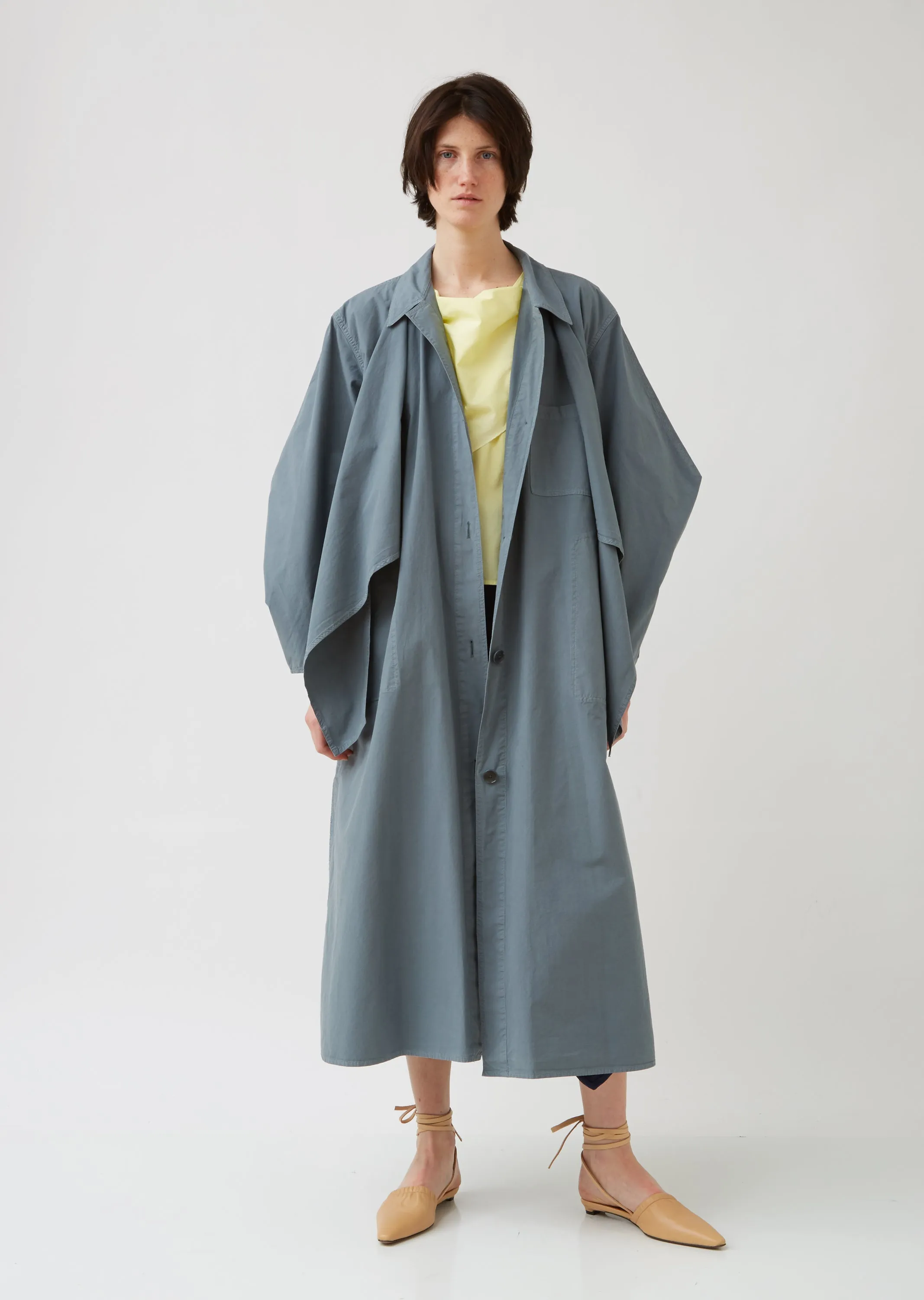 Cotton Ventile Knotted Trench Coat