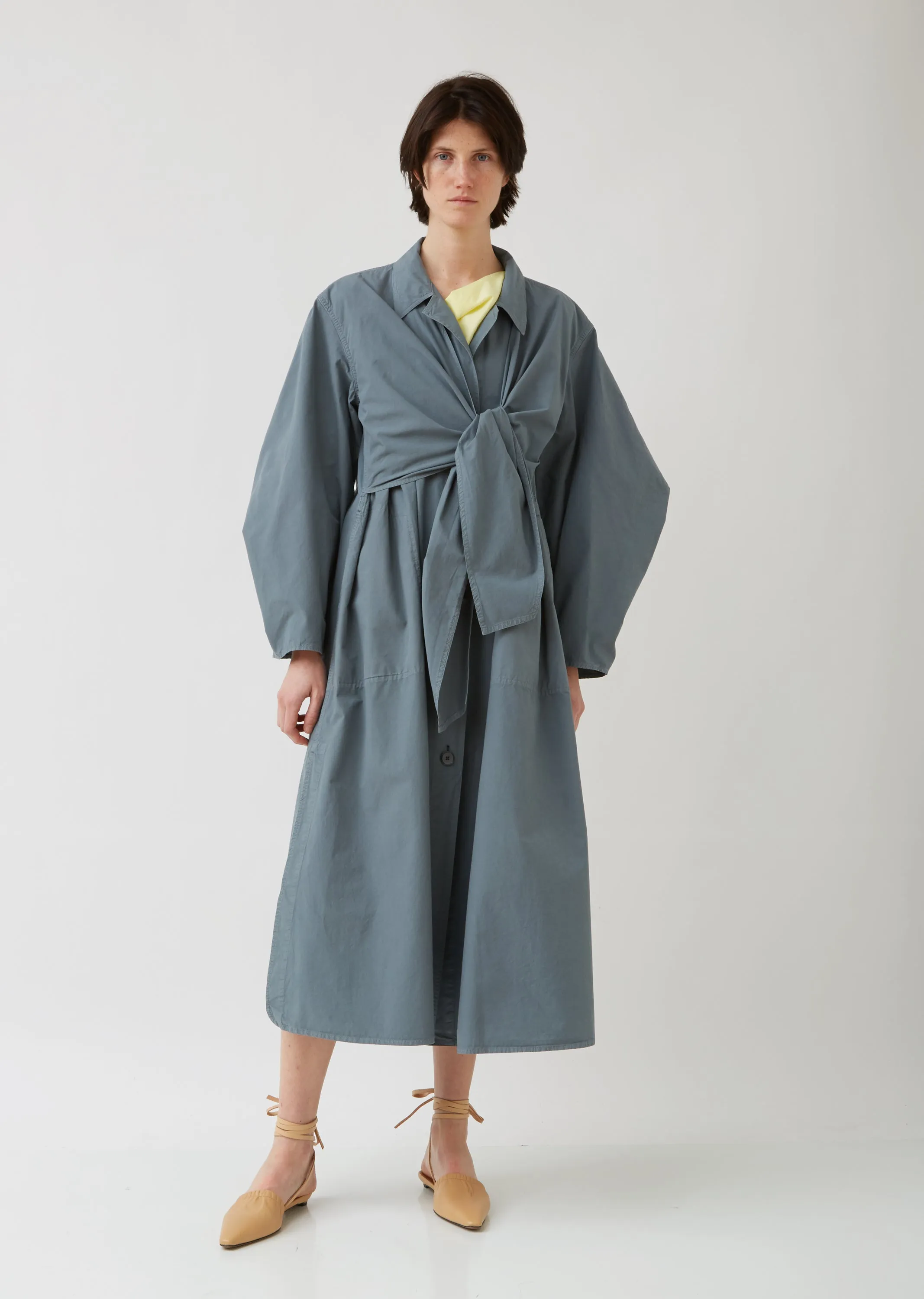 Cotton Ventile Knotted Trench Coat