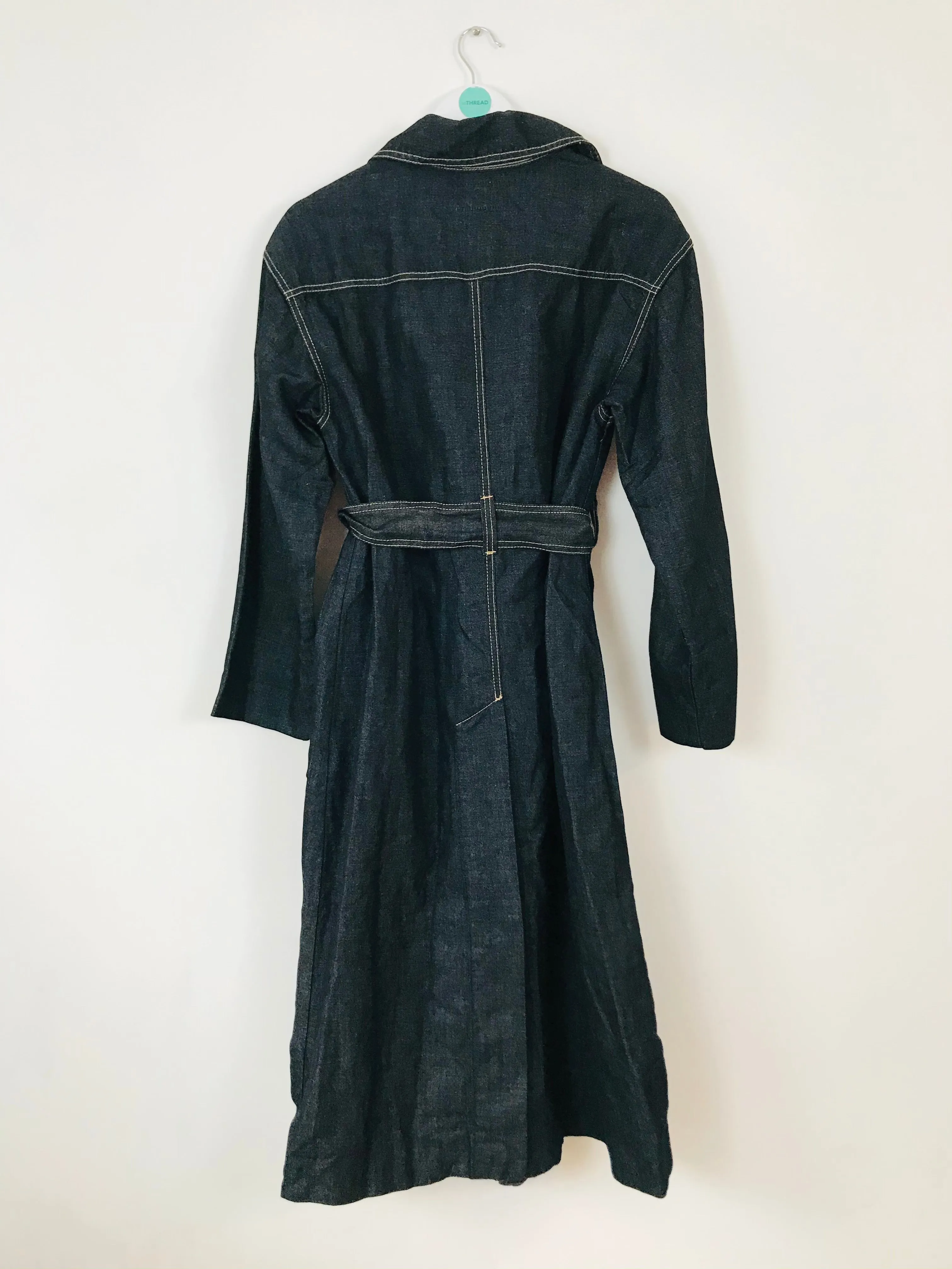 Current Elliot Womens Denim Longline Trench Coat | UK10-12 | Dark Blue