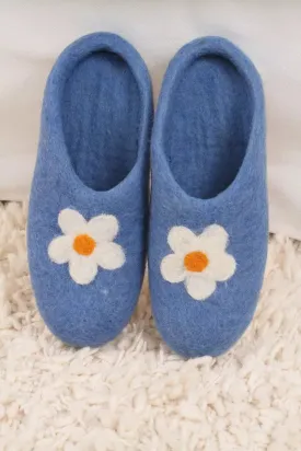 Daisy Slippers - Blue