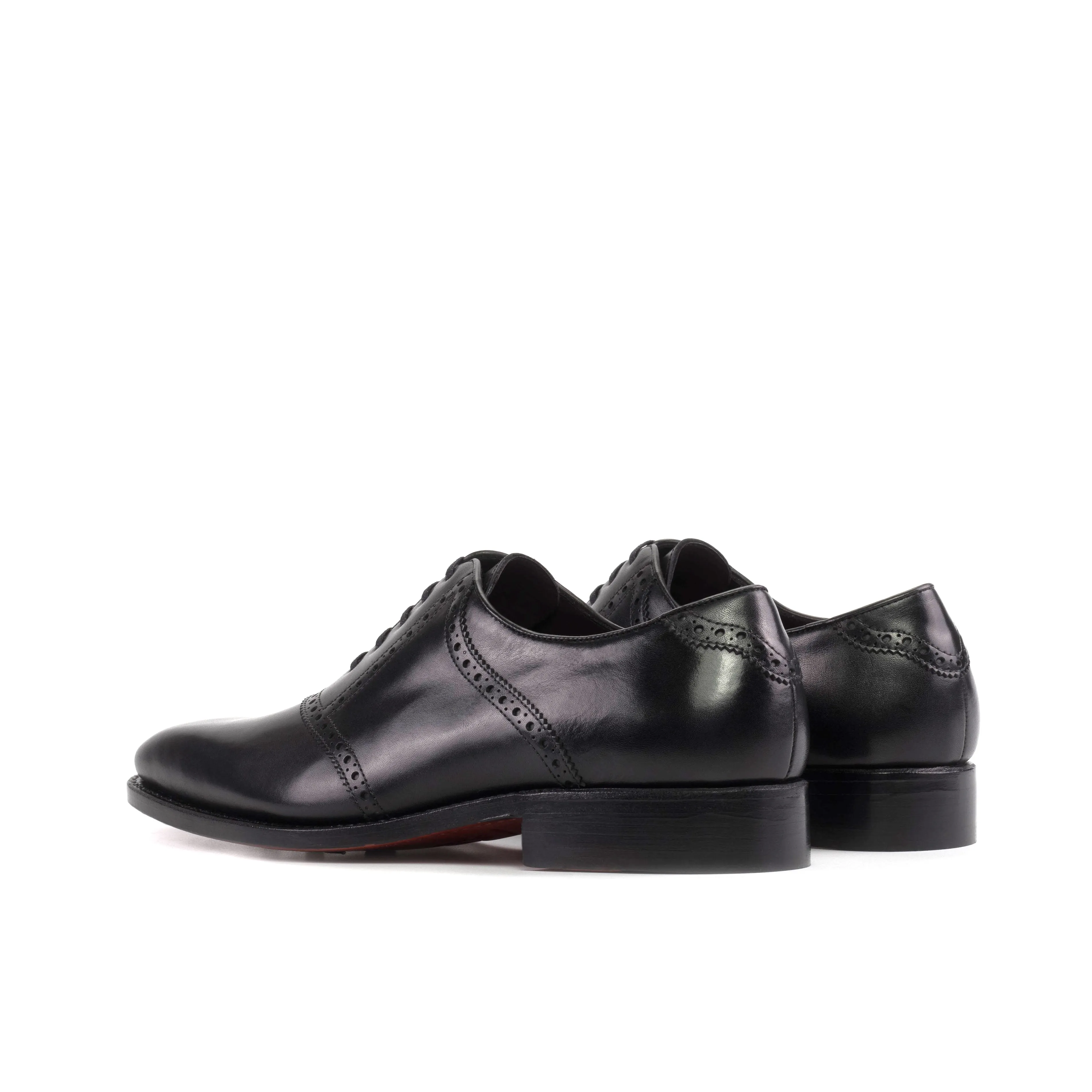 DapperFam Fabrizio in Black Men's Italian Leather Saddle