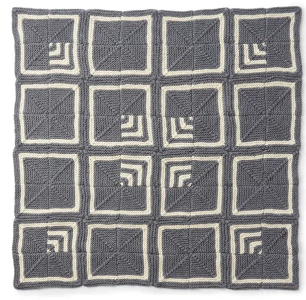 Deco Squares Knit Blanket