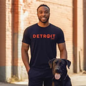 Detroit City Paw - Men's Crew Neck Tee