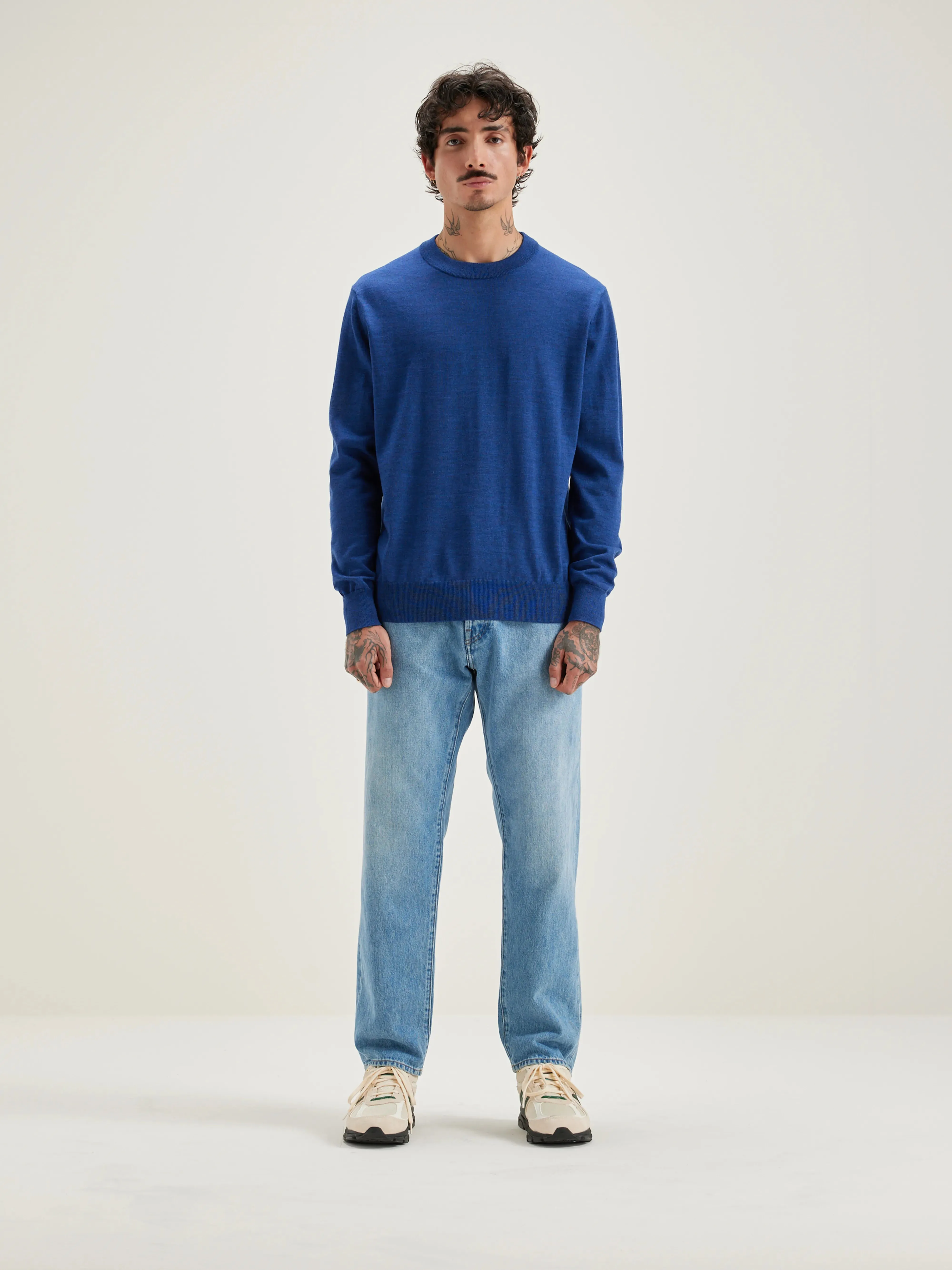 Dilliv crew-neck sweater (242 / M / BLUE MIX)