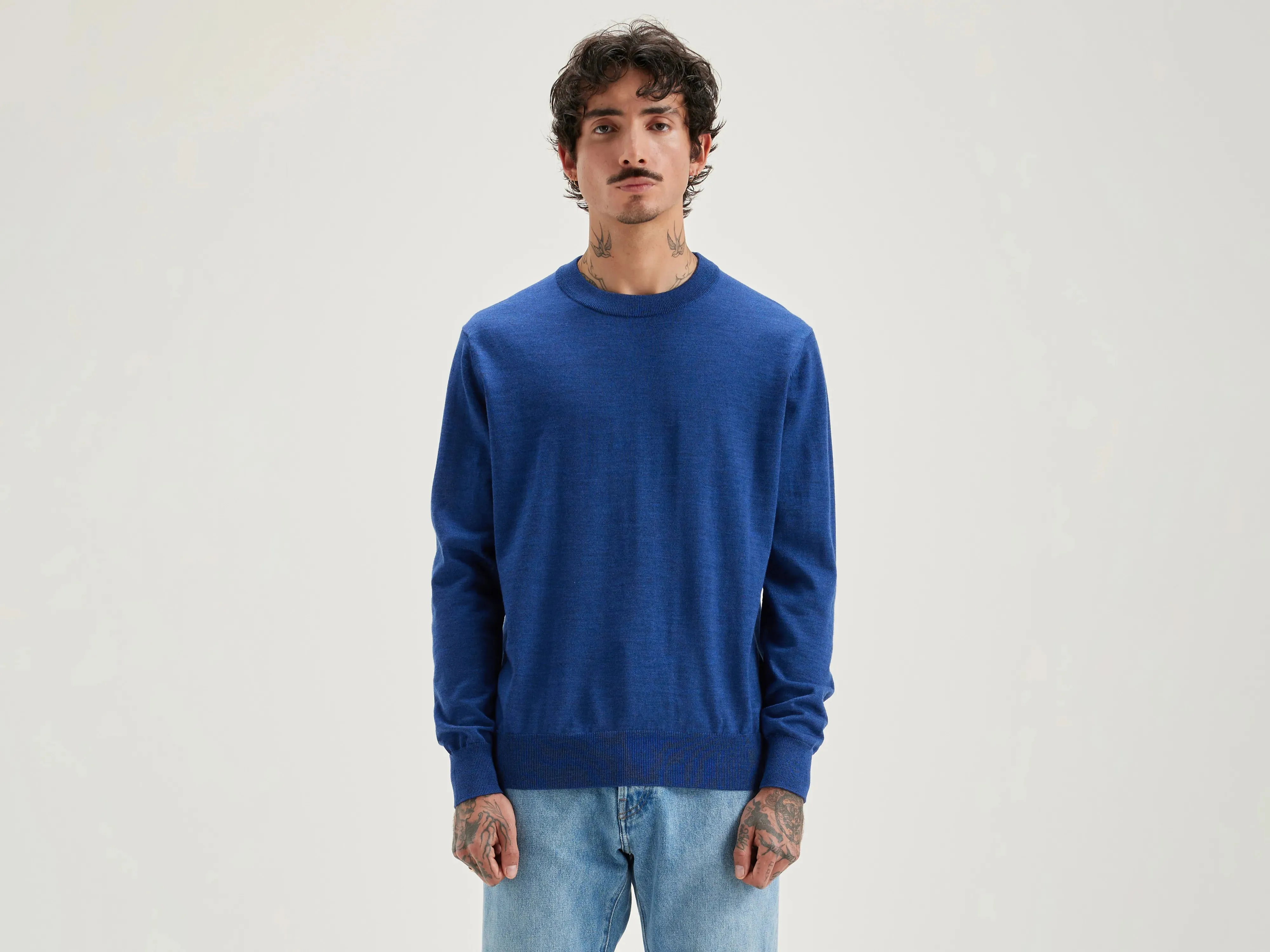 Dilliv crew-neck sweater (242 / M / BLUE MIX)