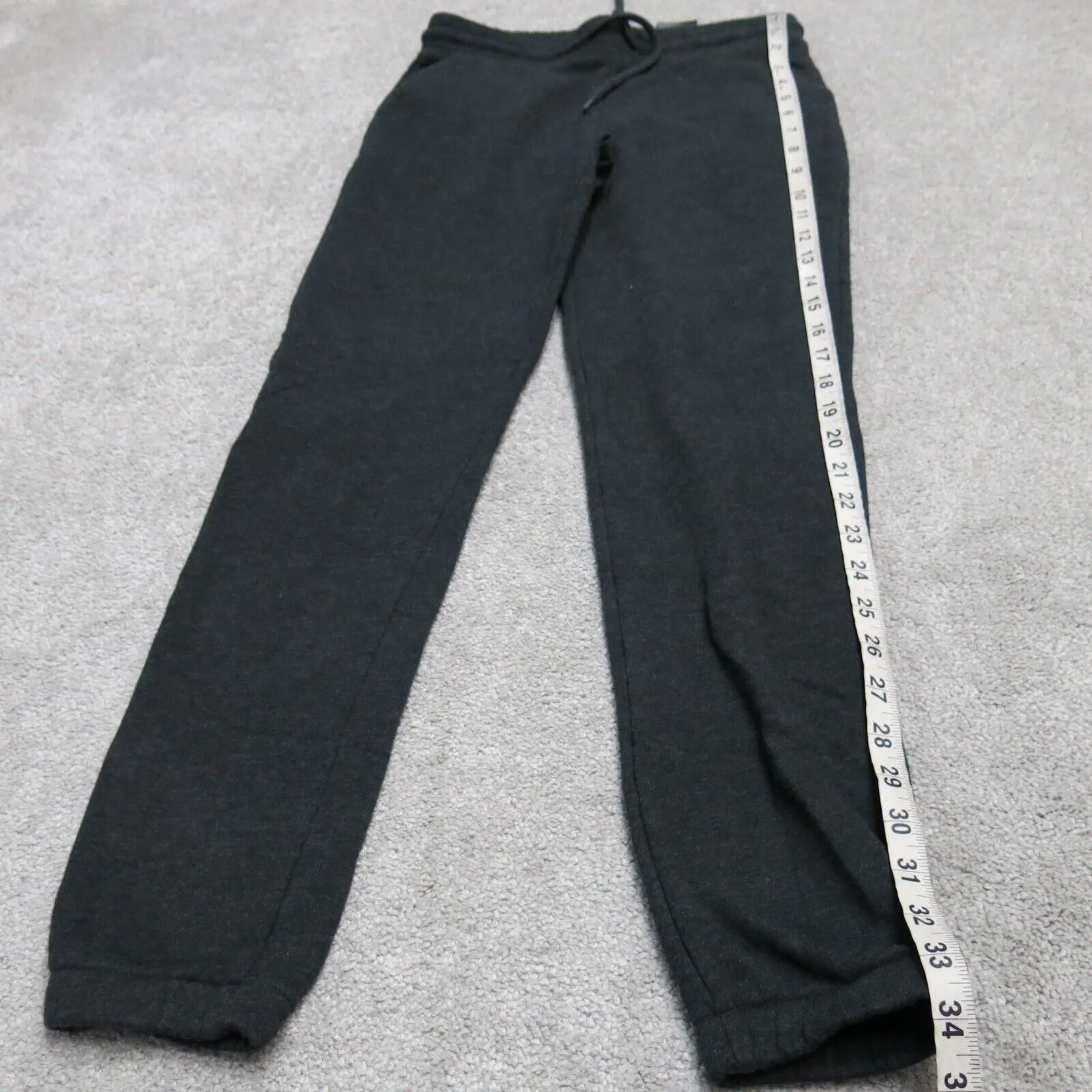 Divided H&M Womens Activewear Jogger Pants Drawstring Waist Logo Black Size XS