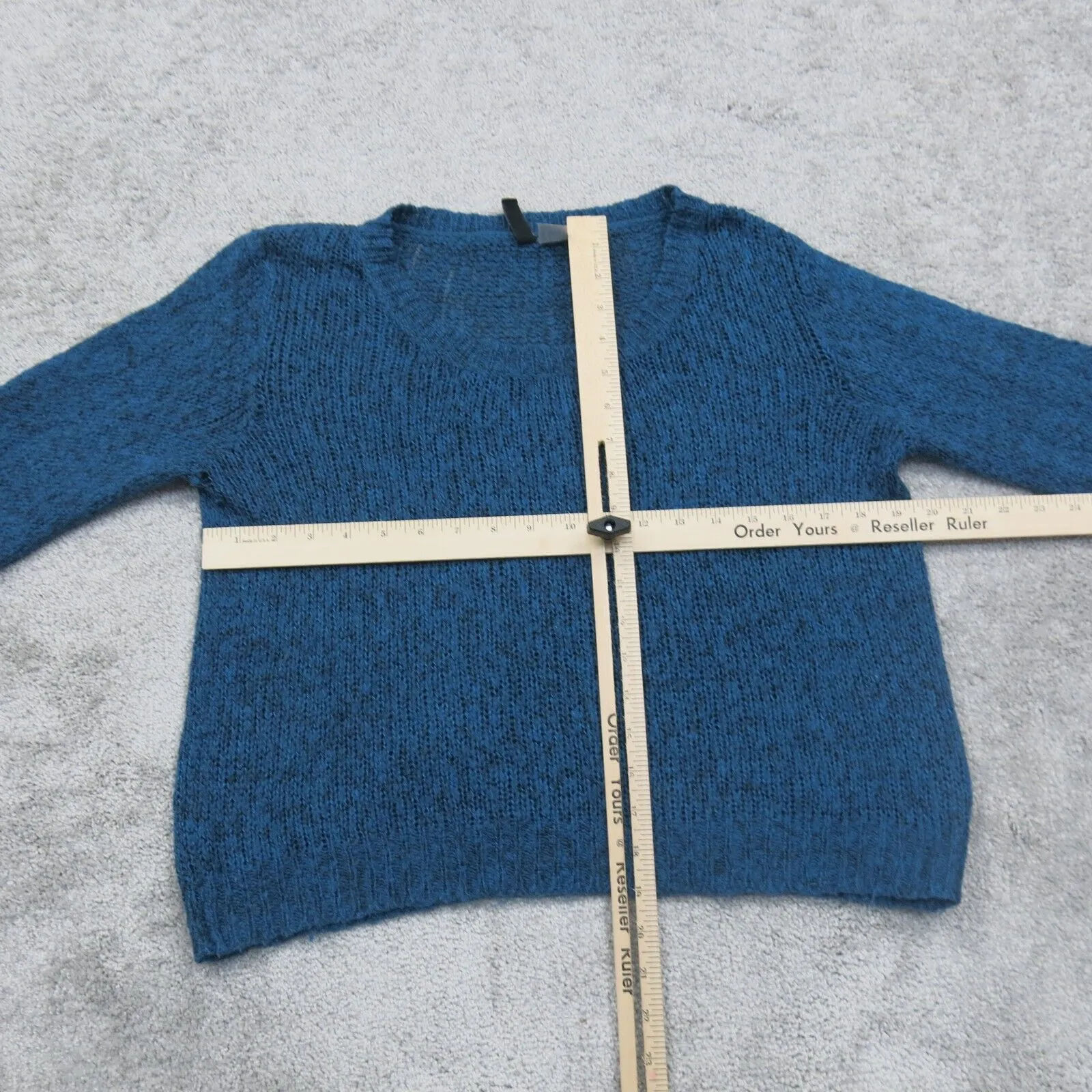 Divided H&M Womens Pullover Sweater Knitted Long Sleeve Round Neck Blue Size S