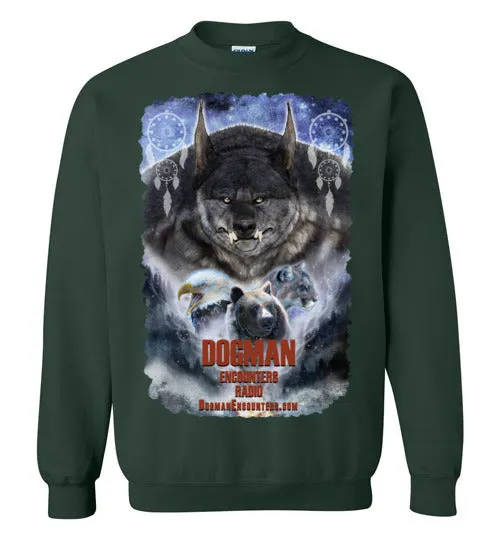 Dogman Encounters Pathfinder Collection Crew Neck Sweatshirt (design 2, with ripped Border)