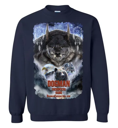 Dogman Encounters Pathfinder Collection Crew Neck Sweatshirt (design 2, with ripped Border)