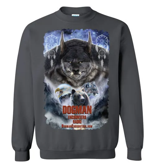 Dogman Encounters Pathfinder Collection Crew Neck Sweatshirt (design 2, with ripped Border)