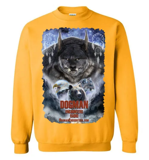 Dogman Encounters Pathfinder Collection Crew Neck Sweatshirt (design 2, with ripped Border)