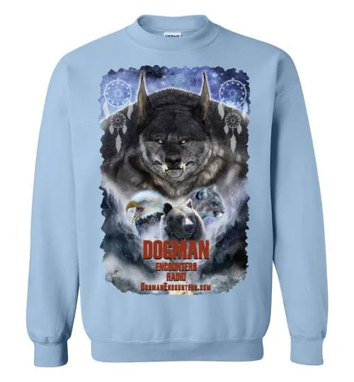 Dogman Encounters Pathfinder Collection Crew Neck Sweatshirt (design 2, with ripped Border)