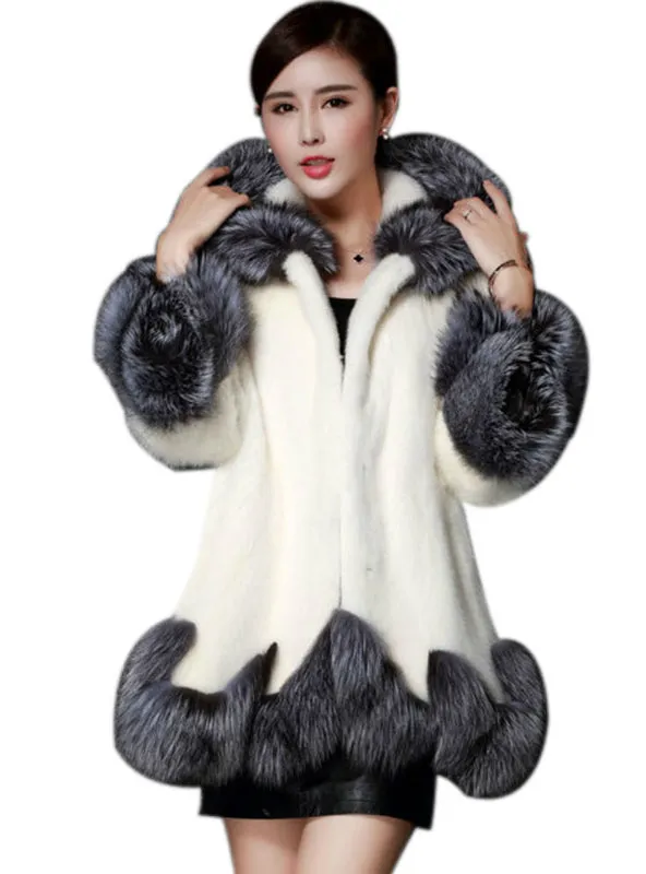 Faux Fur Coat Winter Warm Thick Fur Jacket