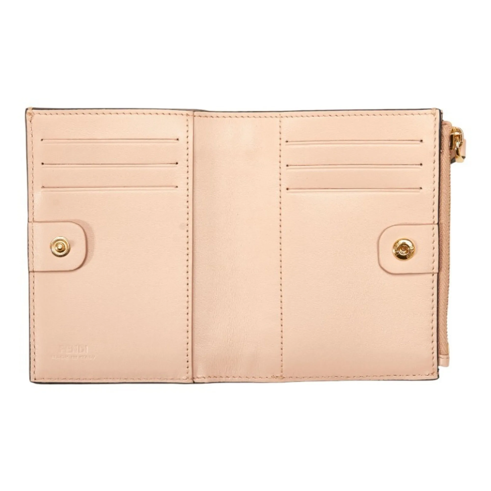 FENDI bifold wallet 8M0447 pink leather ladies