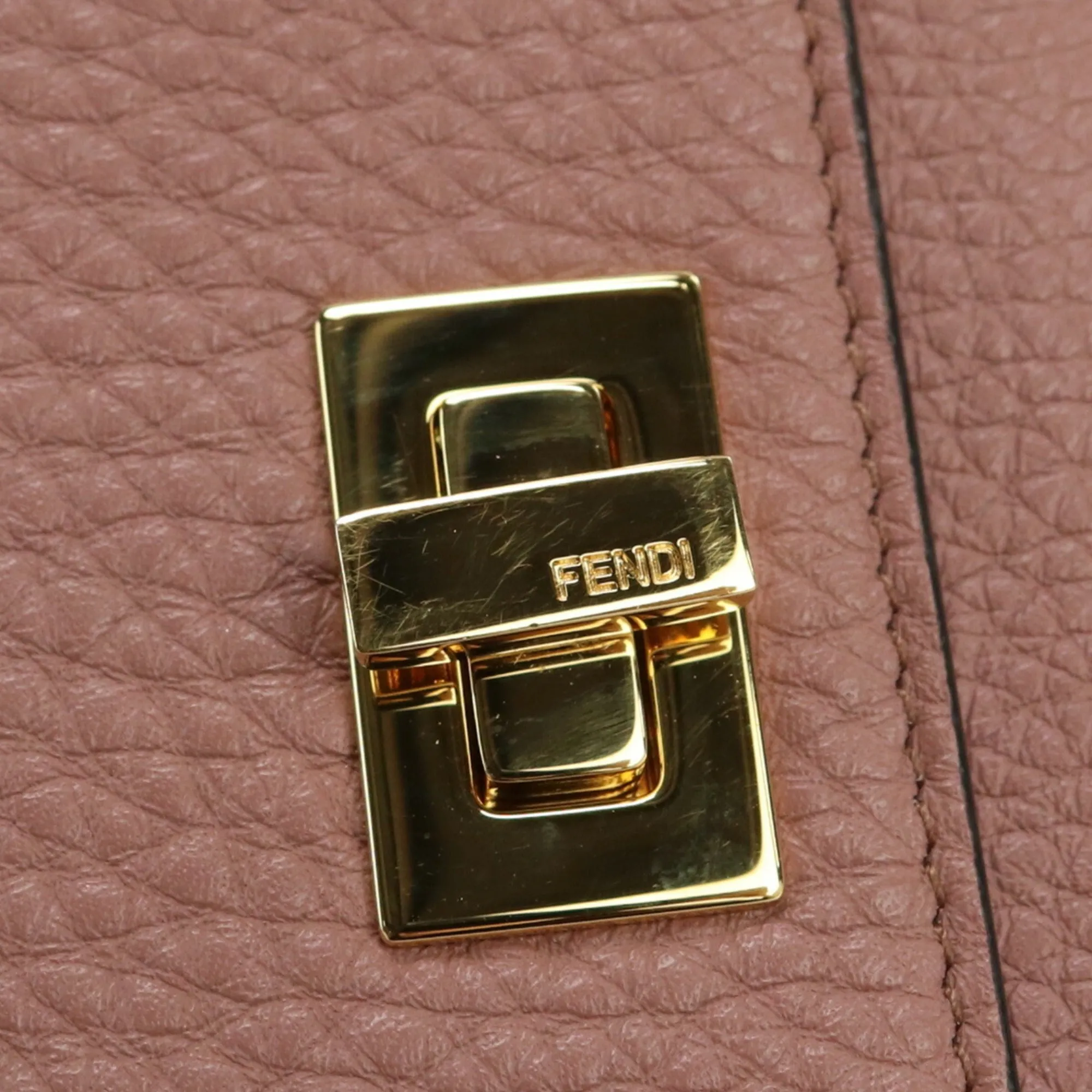 FENDI Bifold Wallet Peekaboo 8M0438 A91B Leather Women's