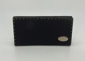 Fendi Dark Brown Selleria Leather Continental Wallet