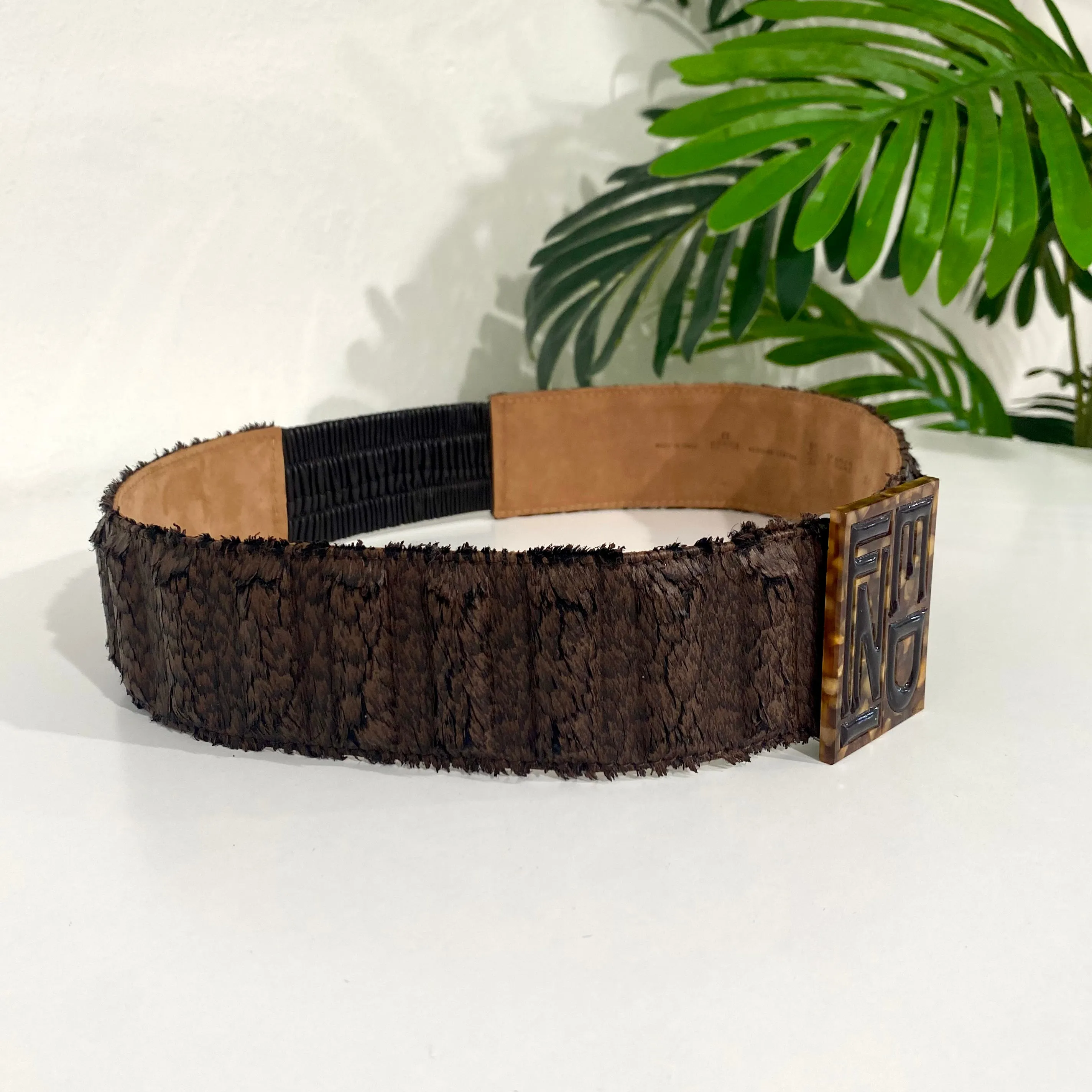 Fendi Painted Fur Belt