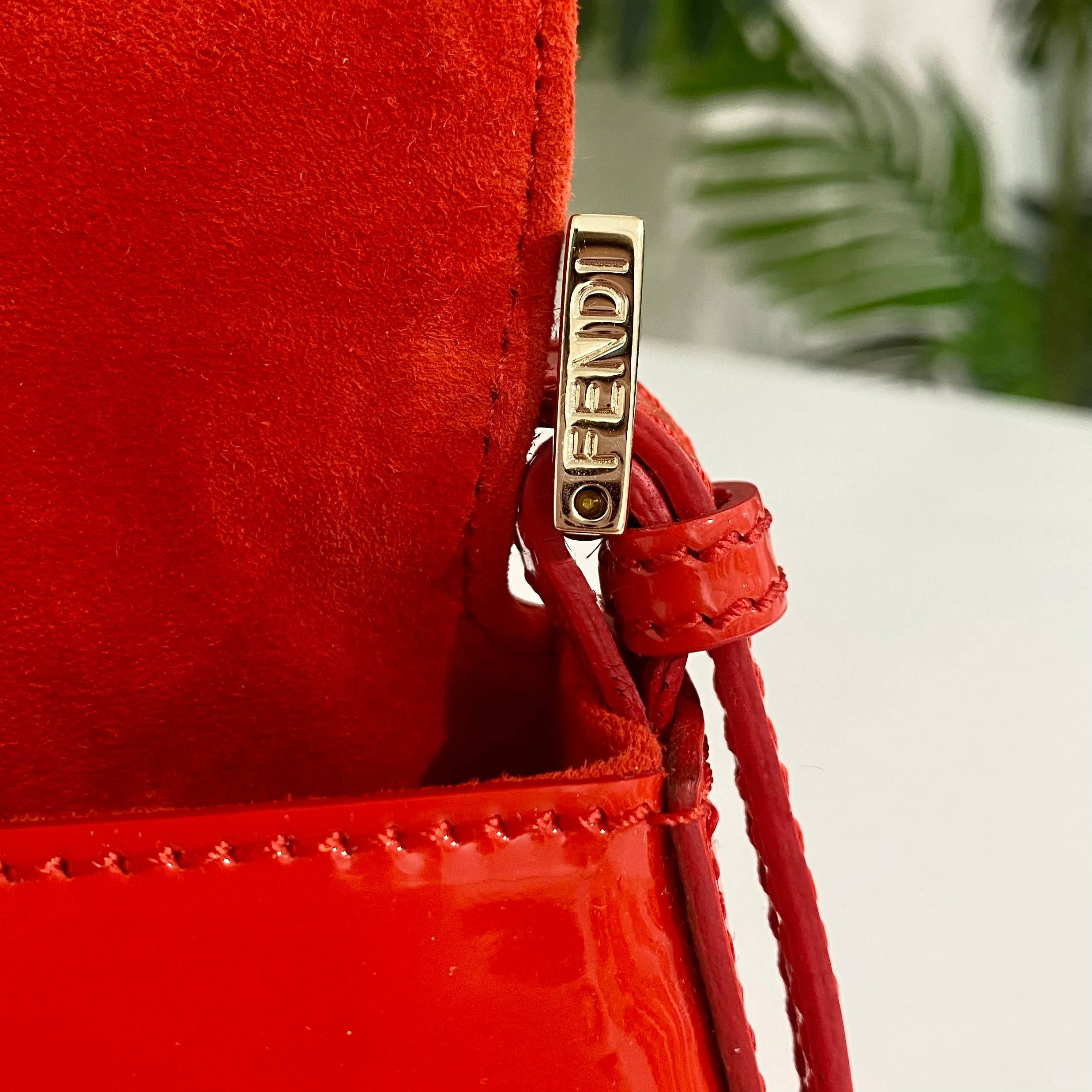 Fendi Red Patent Mini Mama Bag