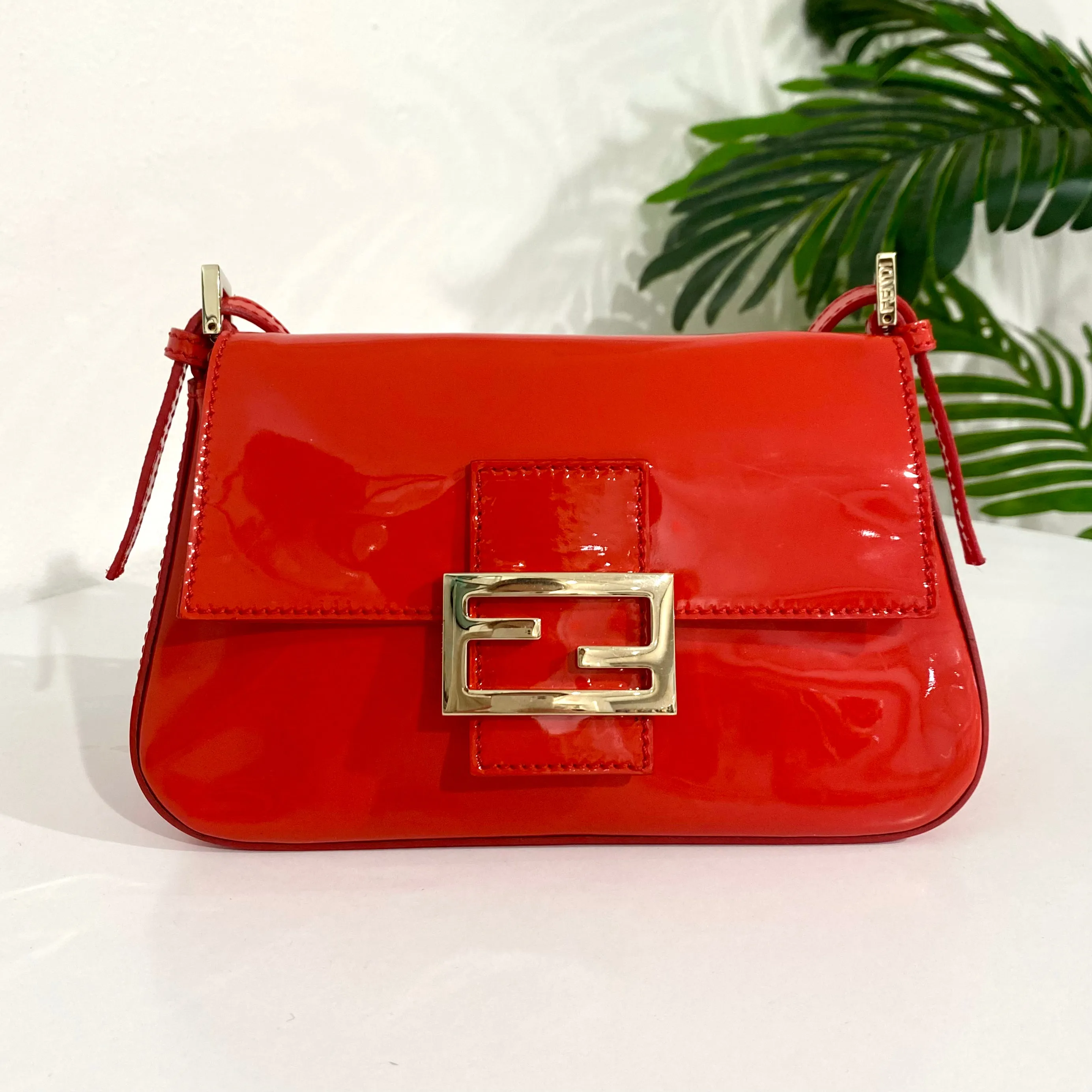 Fendi Red Patent Mini Mama Bag