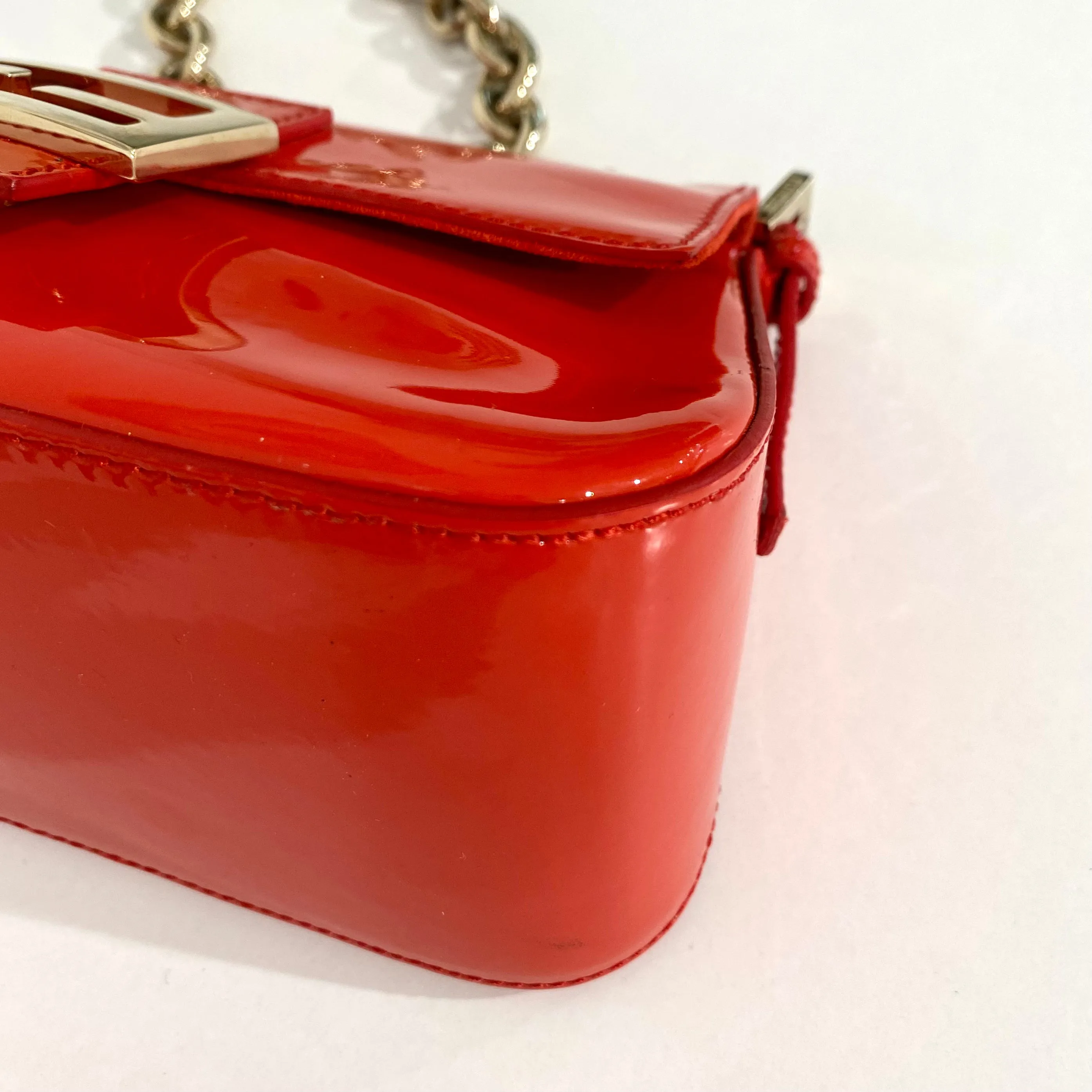 Fendi Red Patent Mini Mama Bag