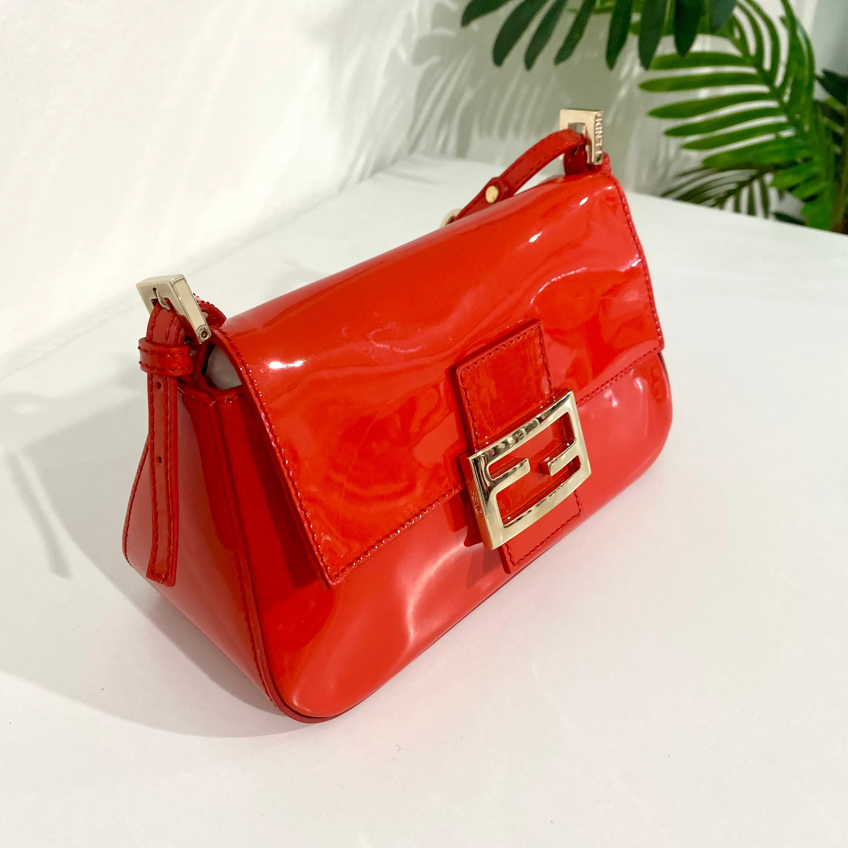 Fendi Red Patent Mini Mama Bag