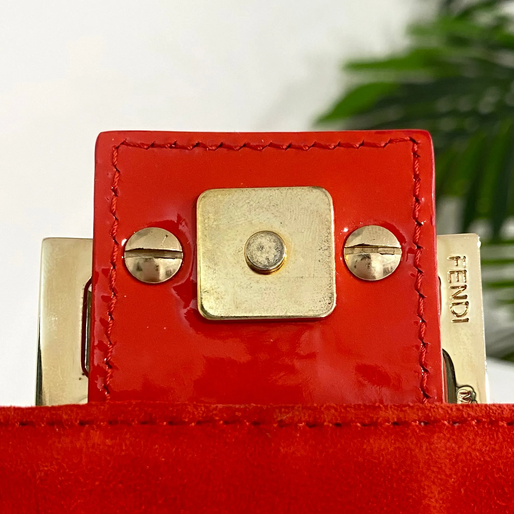 Fendi Red Patent Mini Mama Bag