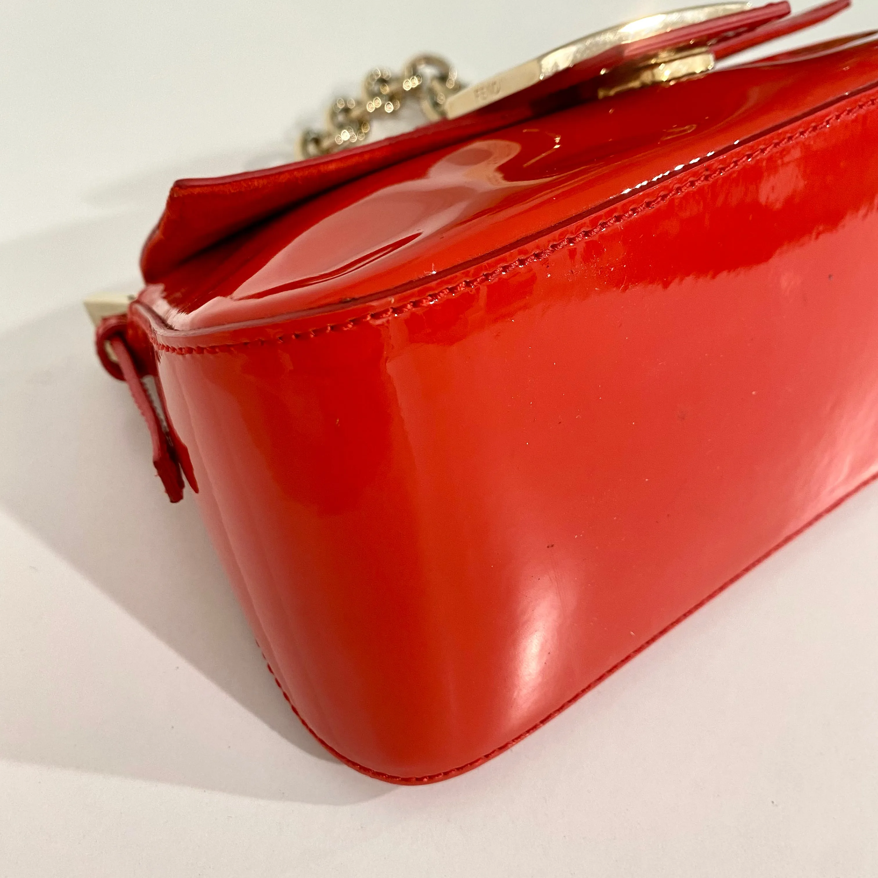 Fendi Red Patent Mini Mama Bag