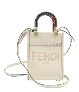 Fendi Sunshine Beige Leather Satchel Bag