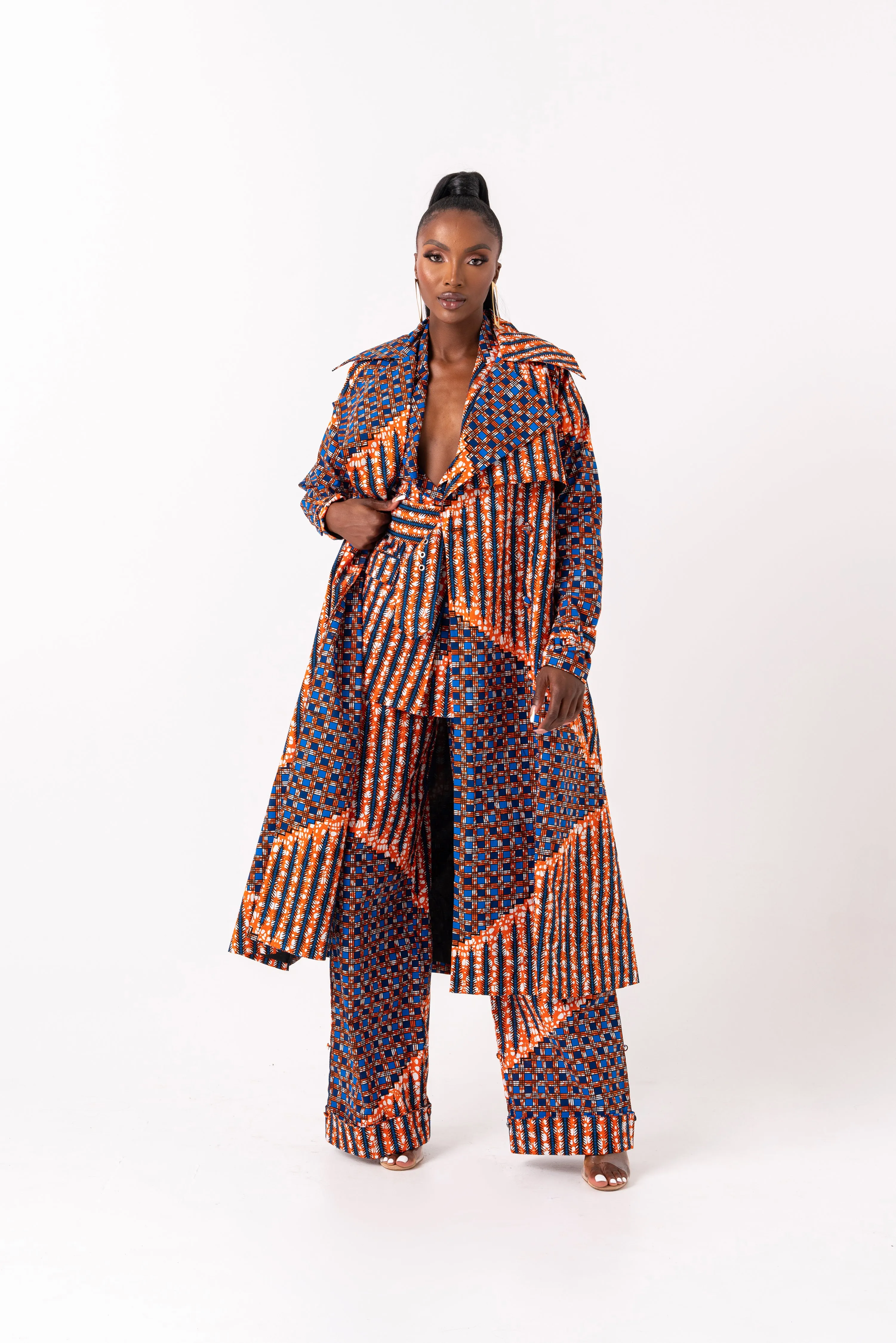 FIMI African Print Trench Jacket