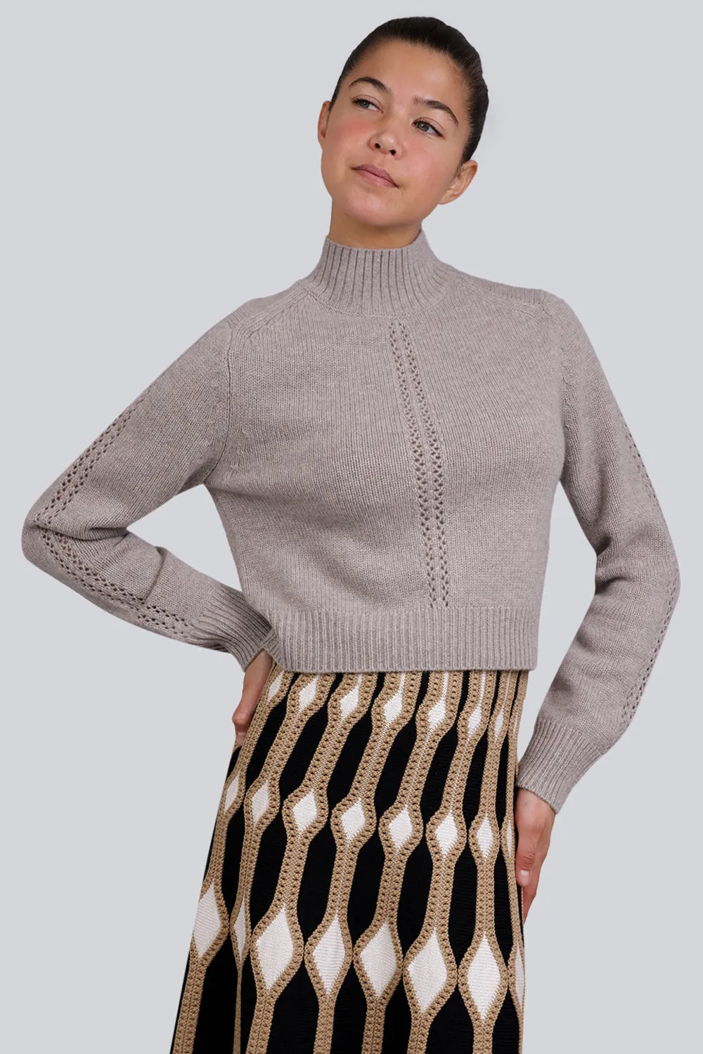 FITTED SWEATER | LIGHT BROWN