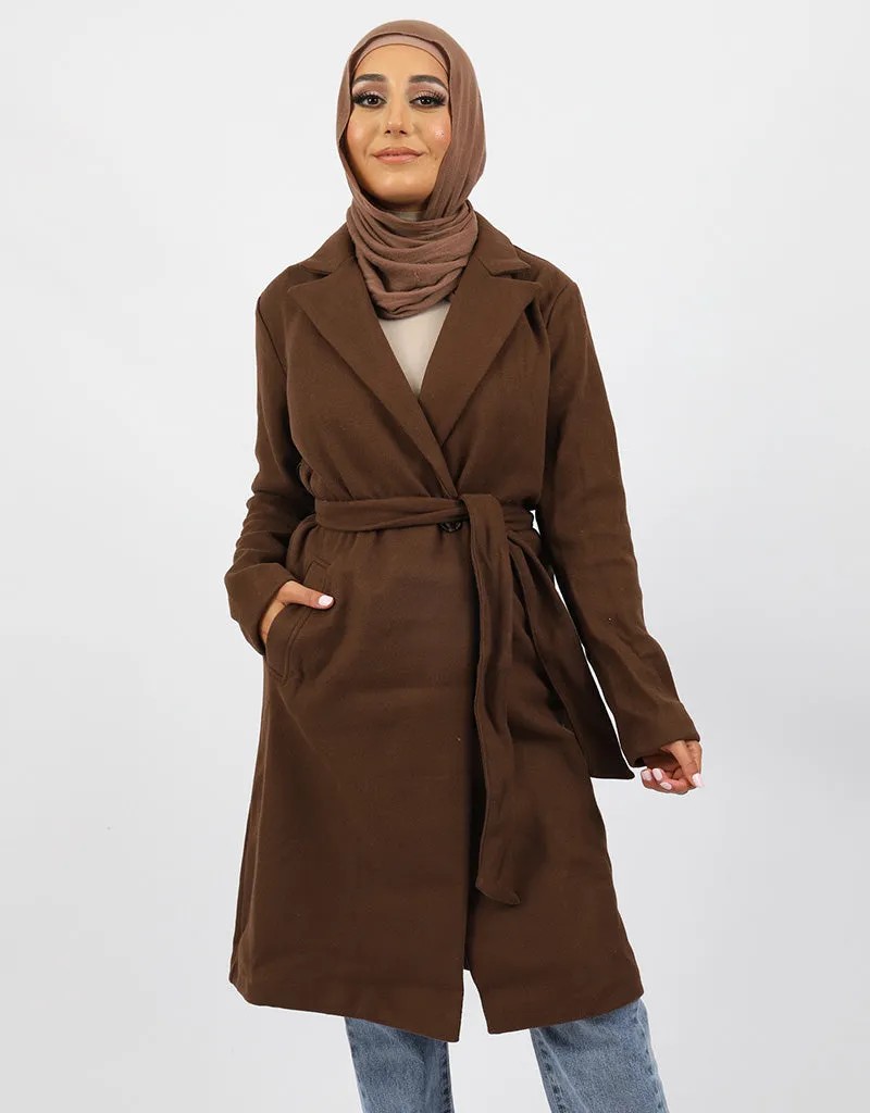 Fleece Trench Coat