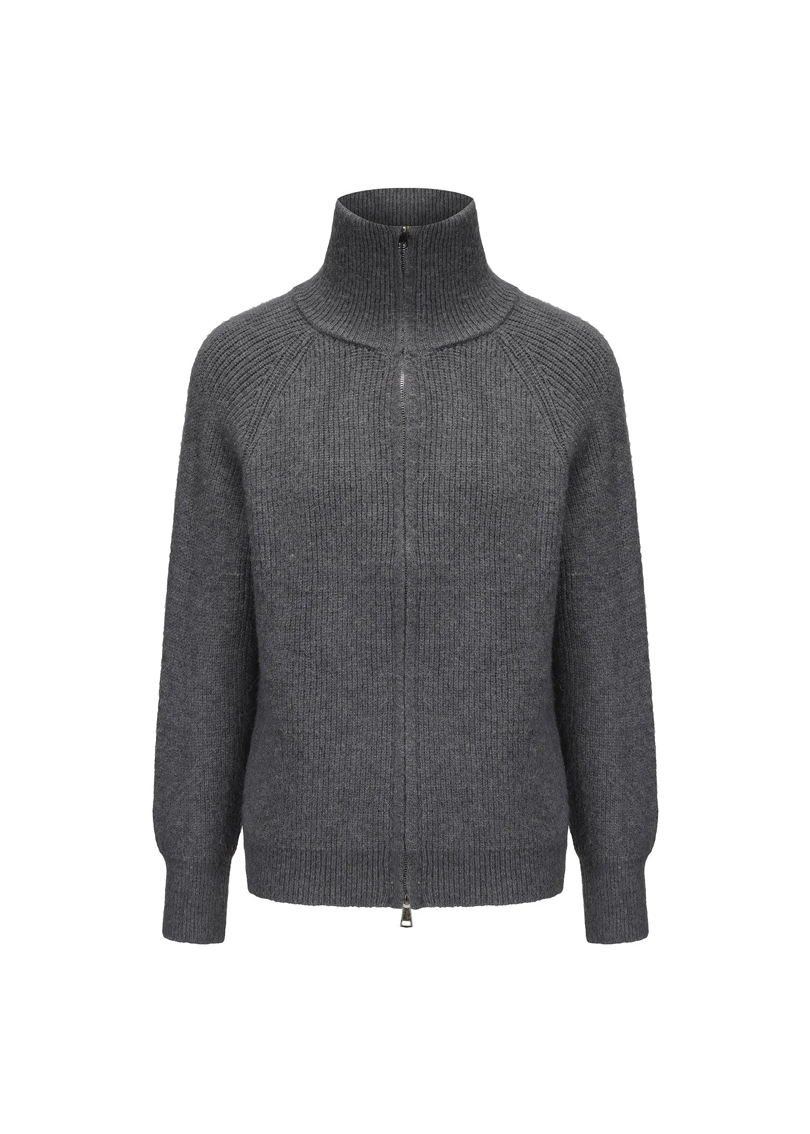 Freja Zip Knit Jumper - Grey