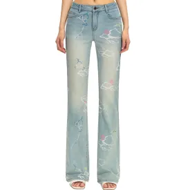 Full Print Mermaid Jeans