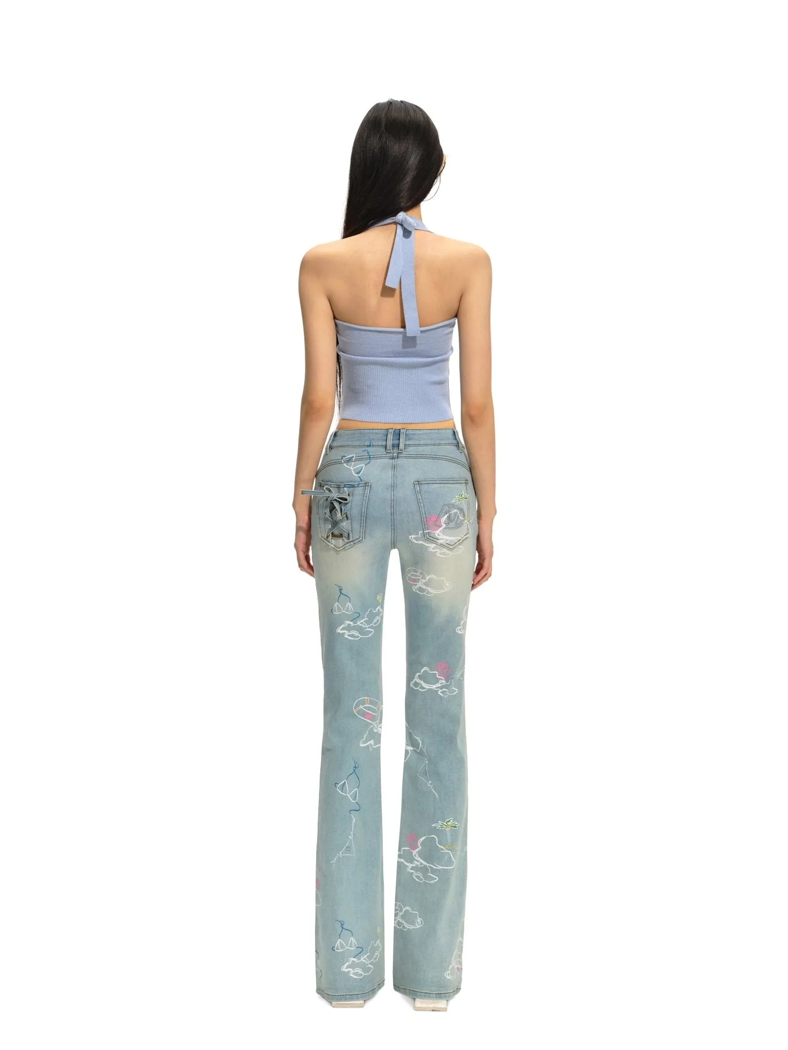 Full Print Mermaid Jeans