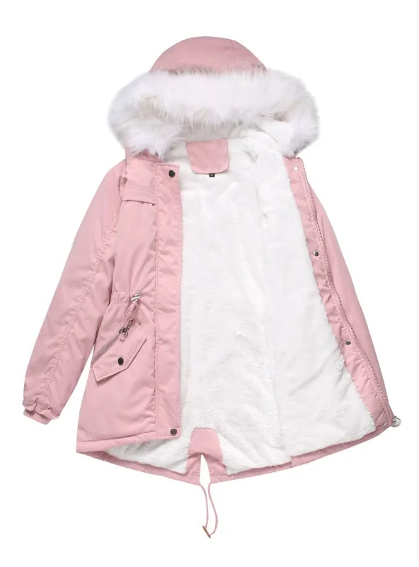 Fur Collar Loose Winter Cotton Coat