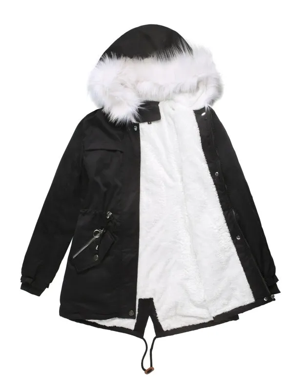 Fur Collar Loose Winter Cotton Coat