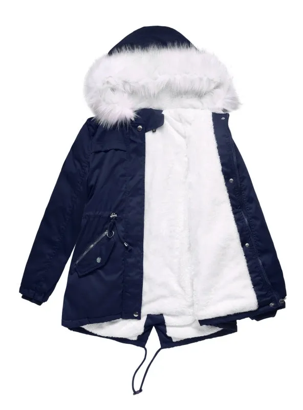 Fur Collar Loose Winter Cotton Coat