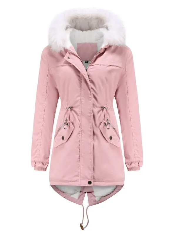 Fur Collar Loose Winter Cotton Coat