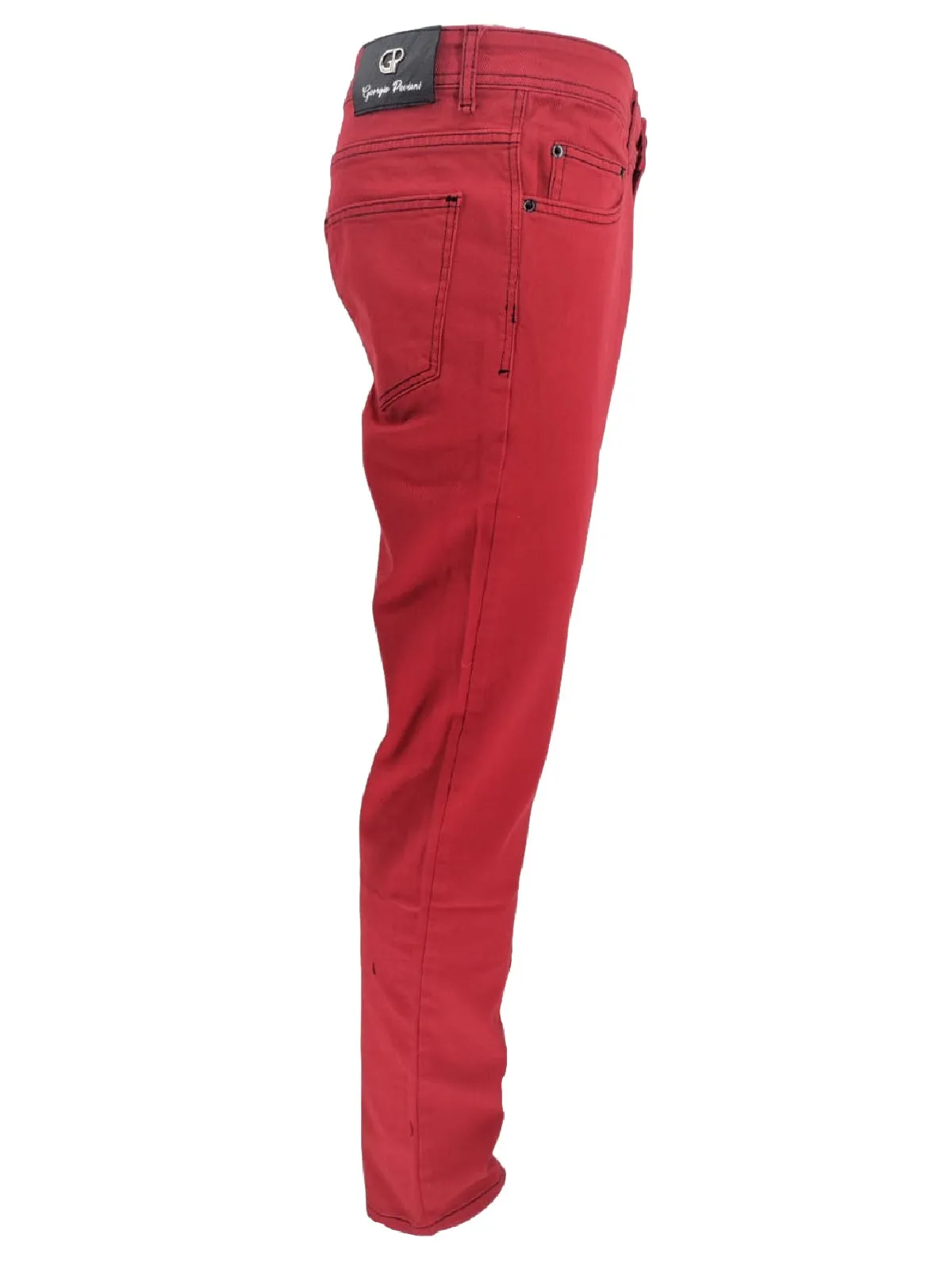 Georgio Peviani Denim Jeans Mens Red Yellow Green Regular Slim Fit Leg Men Jeans