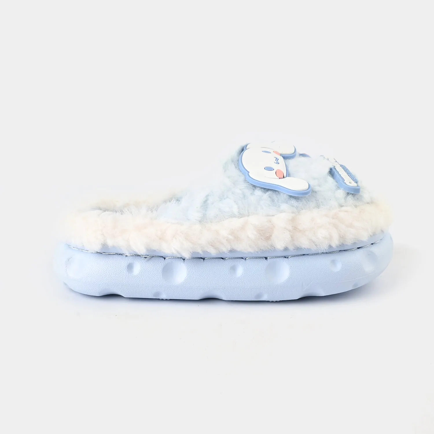 Girls Slipper Fur 6345-Blue