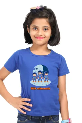 Girl's-T-Shirt-Printed-Little Astronauts