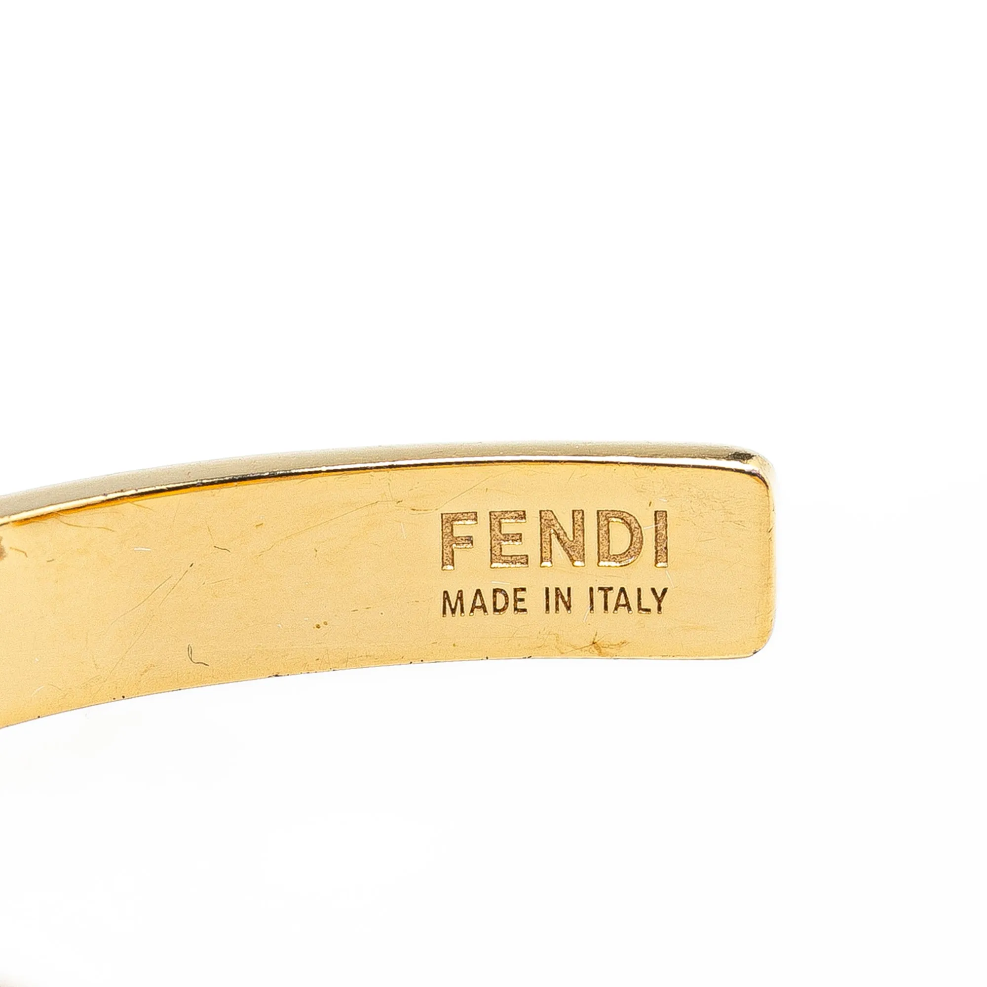 Gold Fendi Gold Plated F is Fendi Cuff Bracelet