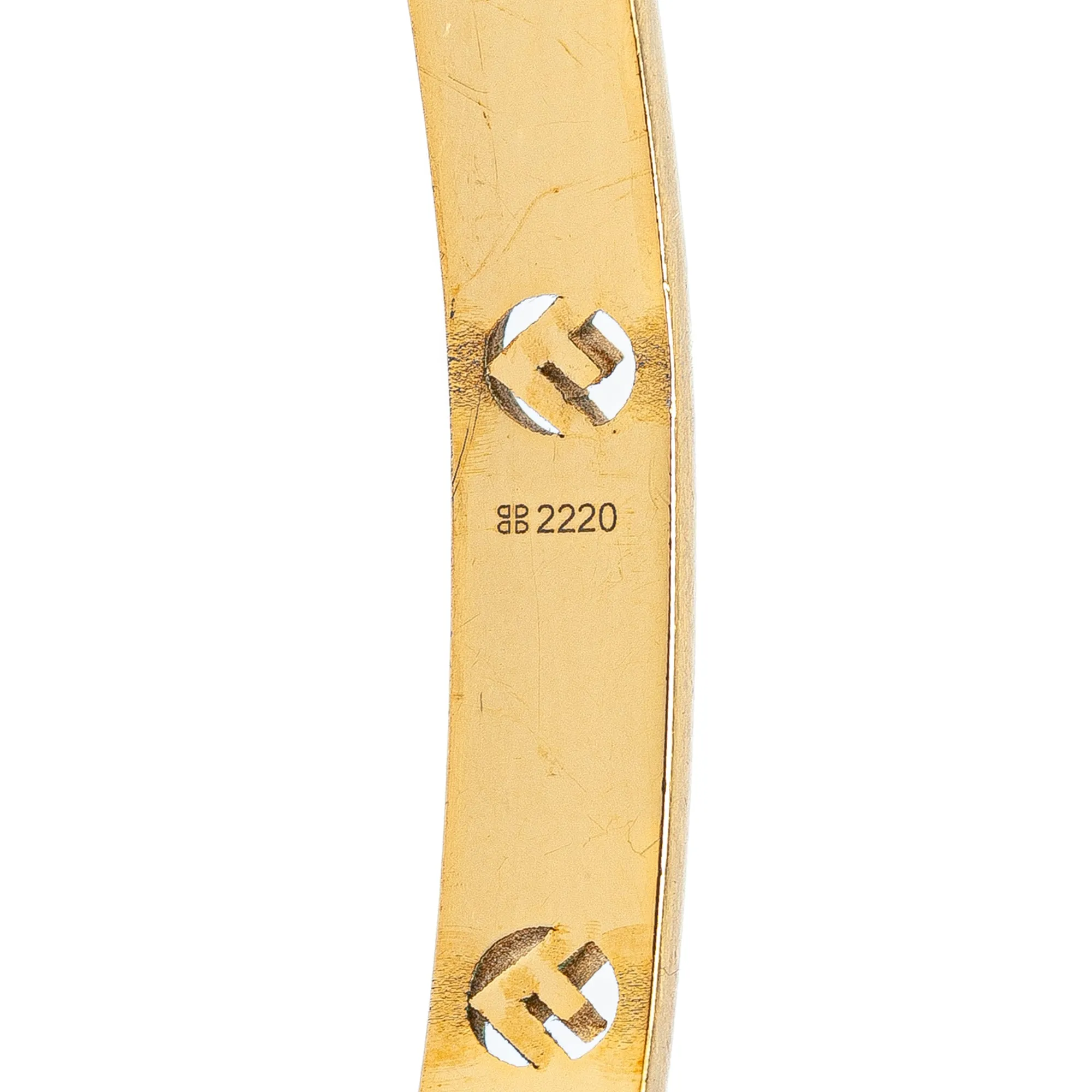 Gold Fendi Gold Plated F is Fendi Cuff Bracelet