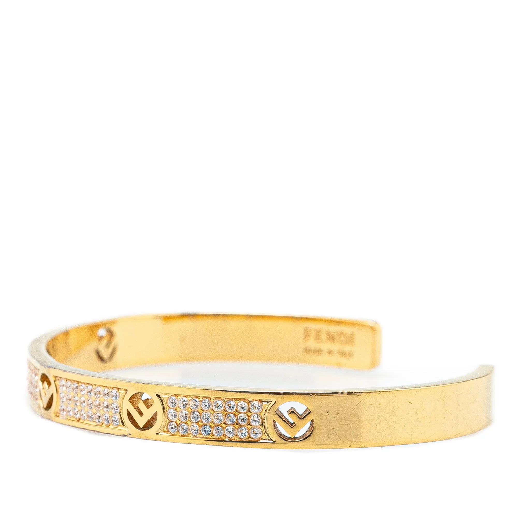 Gold Fendi Gold Plated F is Fendi Cuff Bracelet