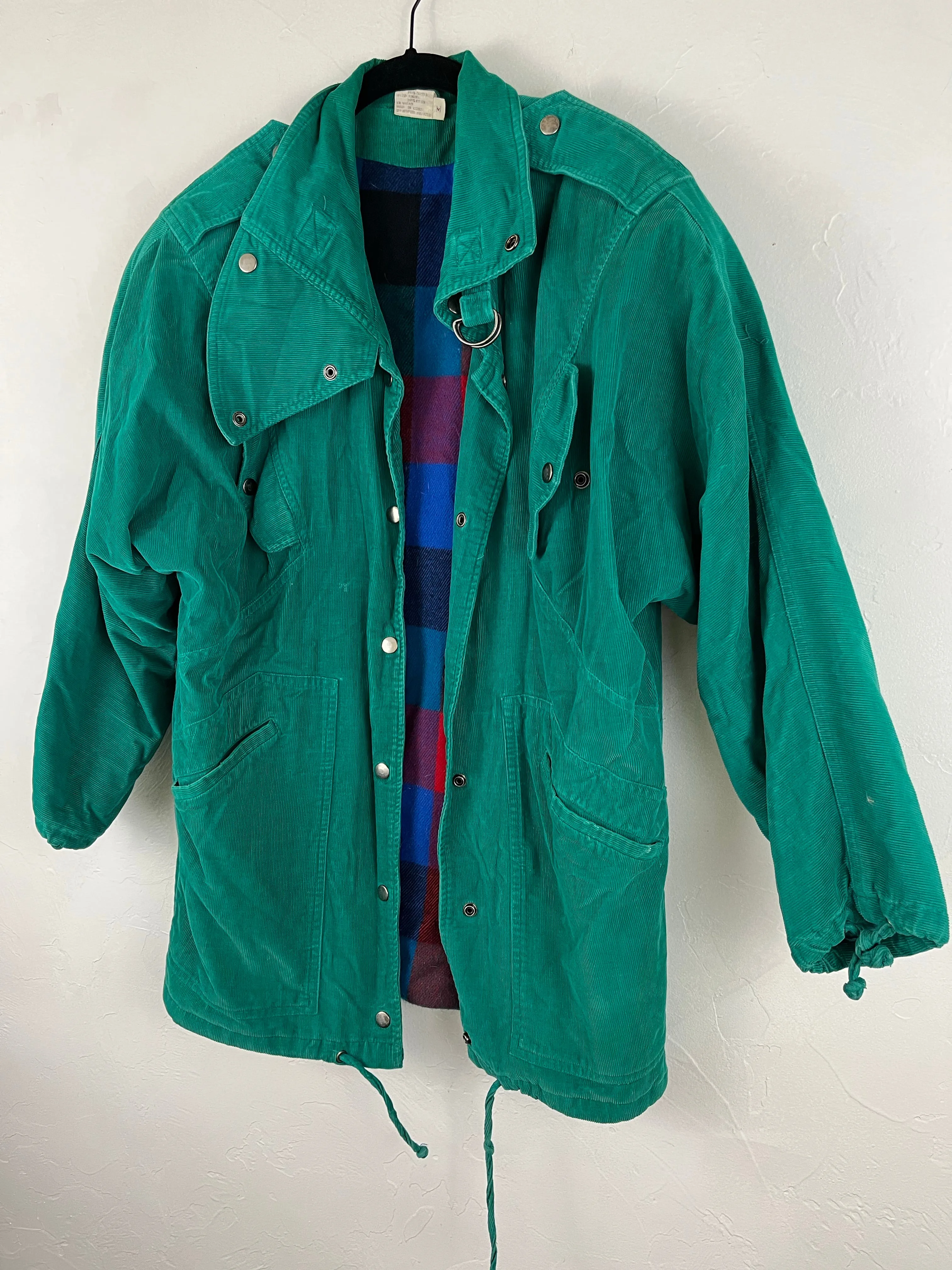 Green corduroy coat