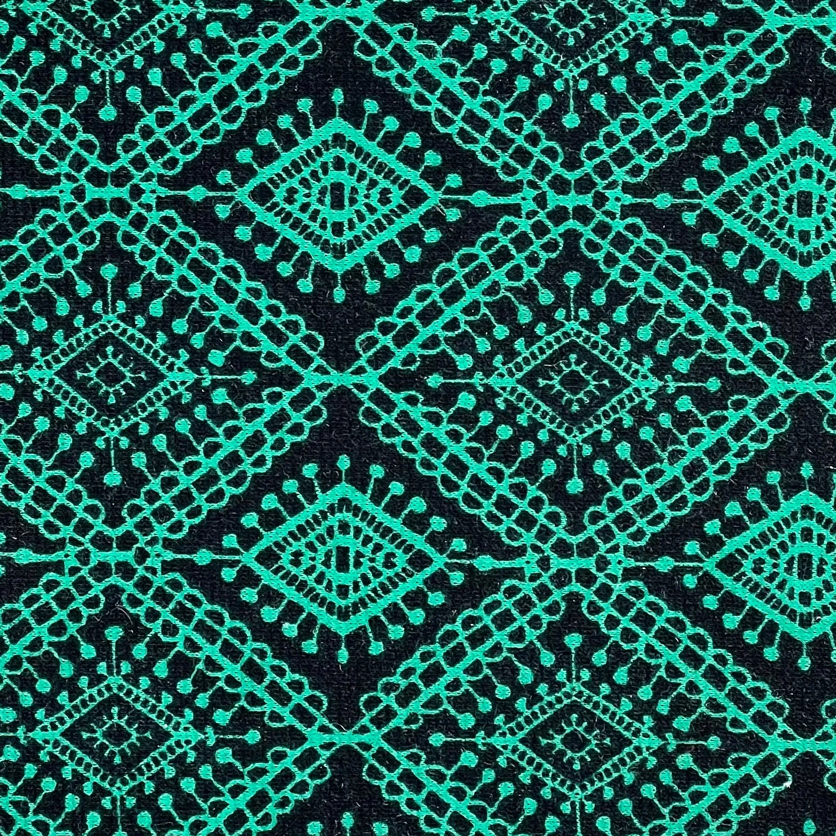 Green/Black | Geometric Print Double Knit - SKU 7362 #U21