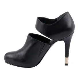 Guess Almond Toe High-Heel Shoes Leather Black Colour For Women