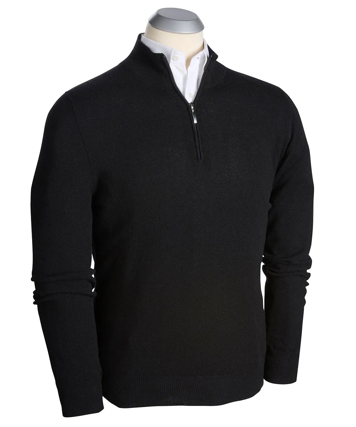 Heritage Italian 100% Cashmere Quarter-Zip Sweater