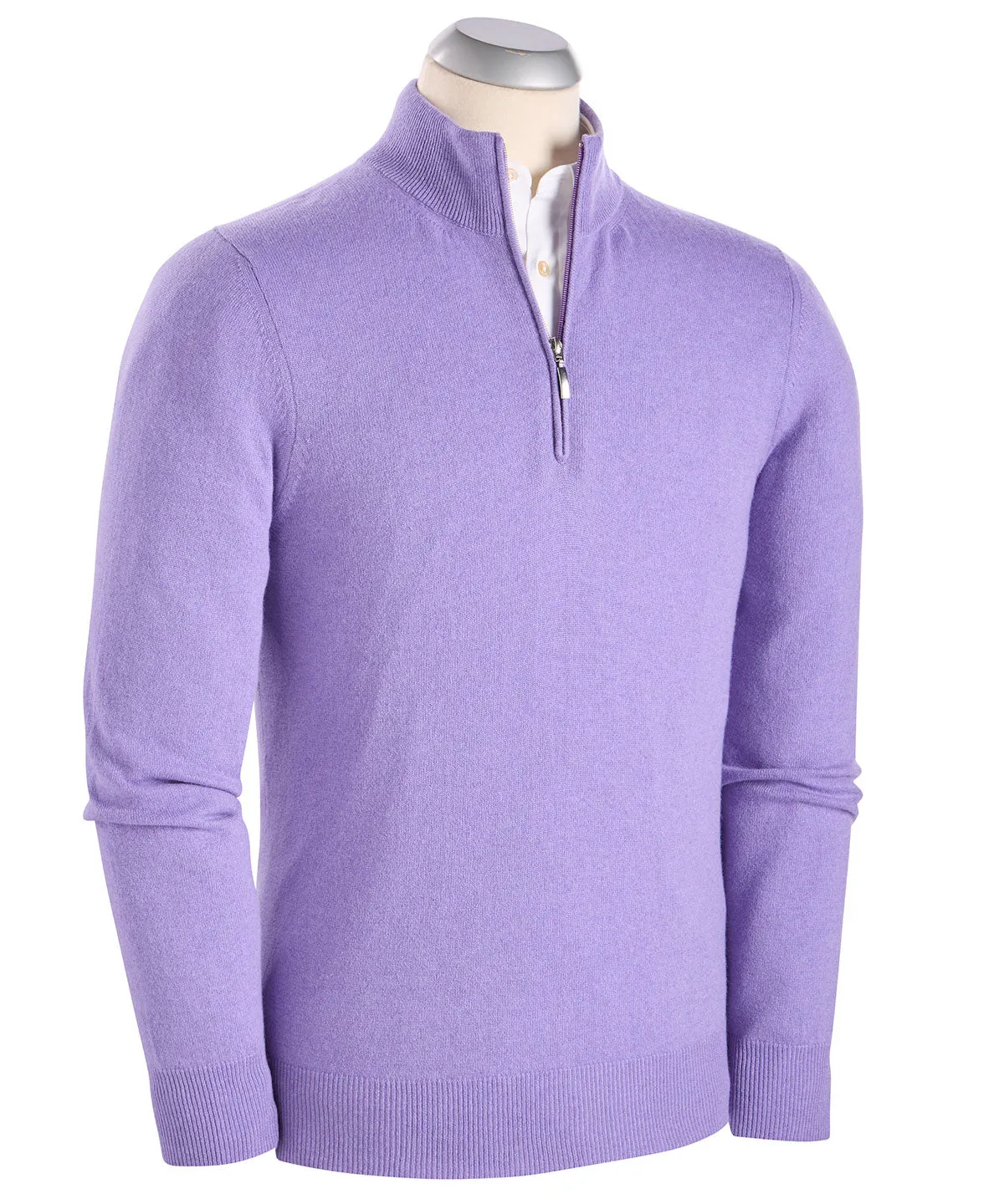 Heritage Italian 100% Cashmere Quarter-Zip Sweater