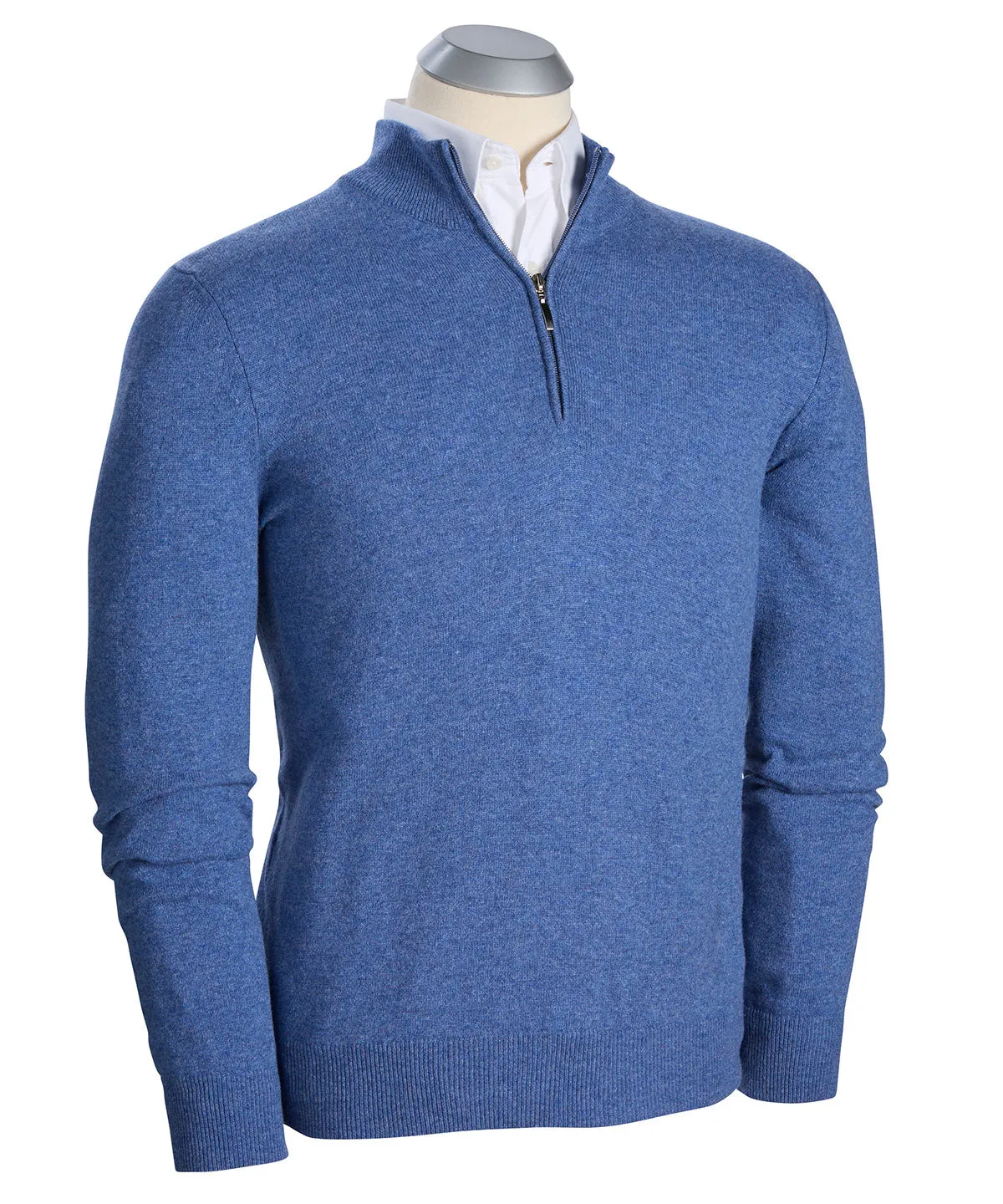 Heritage Italian 100% Cashmere Quarter-Zip Sweater